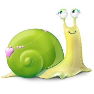 a friendly snail